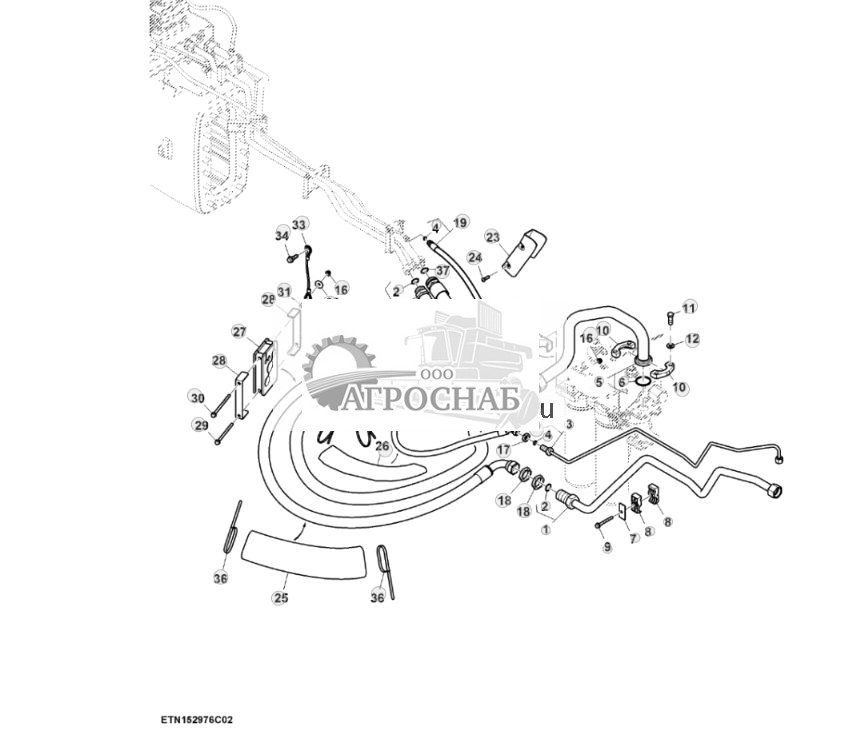 Трубопроводы SCV, стандартный расход, без сцепки, задняя быстроразъемная муфта 12 дюйма, PST (22) ( - 804100) - ST849000 785.jpg